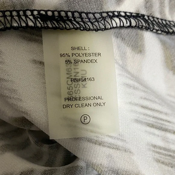 Calvin Klein Sleeveless Top Blouse Small Black White Taupe - Picture 4 of 5